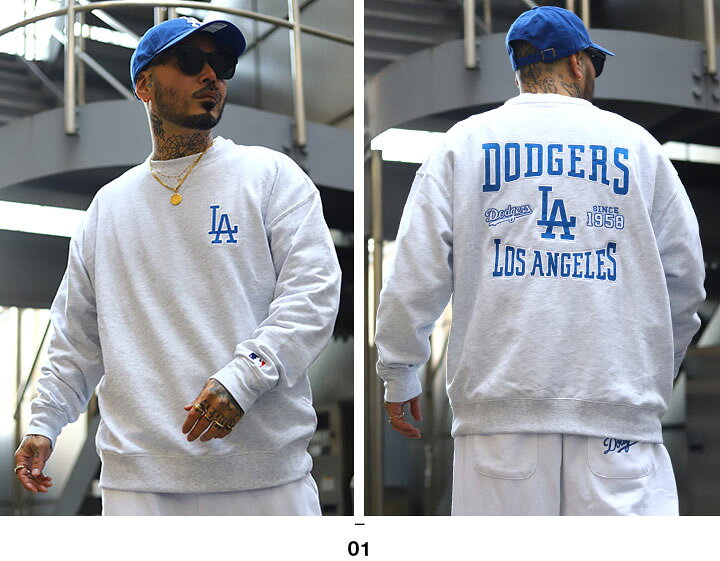 楽天市場】MLB ロサンゼルス ドジャース LA ロゴ トレーナー ブランド 