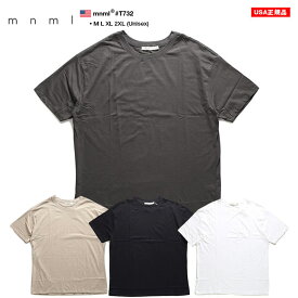 mnml Tシャツ 半袖 メンズ レディース 春夏用 全4色 大きいサイズ ビッグシルエット オーバーサイズ ミニマル 無地 シンプル モダン ボックスシルエット ドロップショルダー b系 ヒップホップ ファッション ストリート系 ハイ ブランド T732