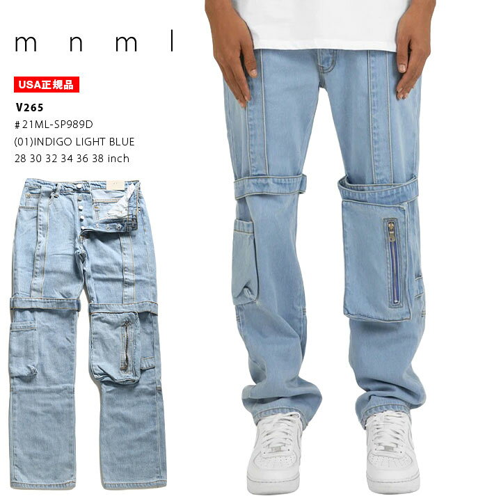 楽天市場】mnml カーゴパンツ デニム メンズ 春夏秋冬用 インディゴ 