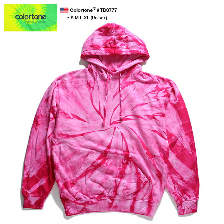 楽天市場】colortone タイダイ 柄 パーカー ブランド 長袖 裏起毛 