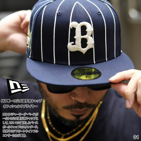 ニューエラ NEW ERA キャップ オリックスバファローズ メンズ 春夏秋冬用 黒 白 大きいサイズ OB 公式 グッズ M ロゴ プロ野球 NPB 59Fifty 帽子 cap 深め フラットバイザー フィッテッドキャップ ストライプ 高級感 神戸 ストリート系 ブランド 2024春夏 新作 14109876