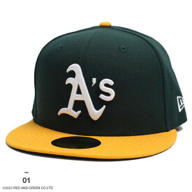 ニューエラ NEW ERA キャップ オークランド アスレチックス メンズ 春夏秋冬用 緑 MLB As ロゴ 59Fifty 帽子 cap 深め フラットバイザー フィッテッドキャップ おしゃれ 定番 人気 プロモデル アメカジ b系 ヒップホップ ファッション ストリート系 ブランド 13554985