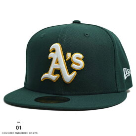 ニューエラ NEW ERA キャップ オークランド アスレチックス メンズ 春夏秋冬用 緑 MLB As ロゴ 59Fifty 帽子 cap 深め フラットバイザー フィッテッドキャップ おしゃれ シンプル 定番 人気 プロモデル b系 ヒップホップ ファッション ストリート系 ブランド 13554984