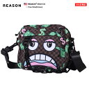 【26%OFF】REASON ミニショルダーバッグ 斜めがけ 横型 大人 小さめ ポーチ ショルダーポーチ メンズ 茶色 モノグラム ブロックチェック かわいい キャラクター 小さいサイズ リーズン 派手 総柄 b系 ヒップホップ ストリート系 ハイ ブランド 2025秋冬 新作 BG1033