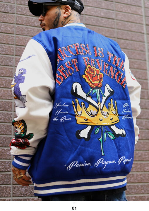 楽天市場】【48%OFF】REASON アウター 長袖 スタジャン メルトン 