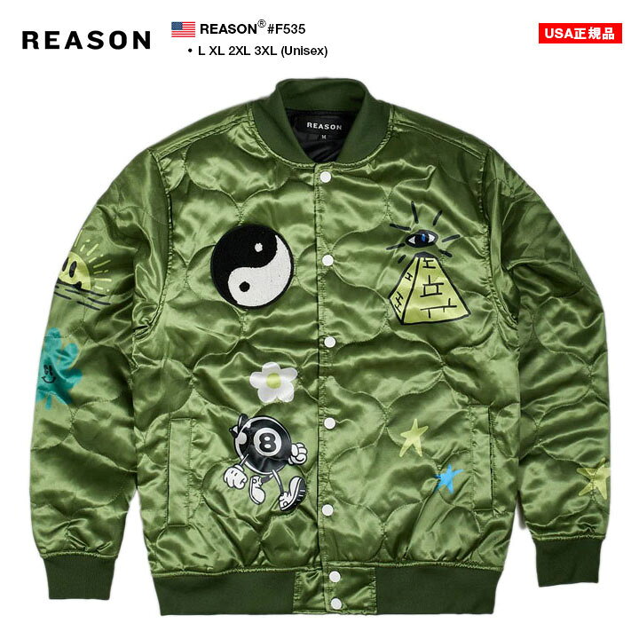 楽天市場】残り僅か【47%OFF】REASON アウター 長袖 スタジャン 