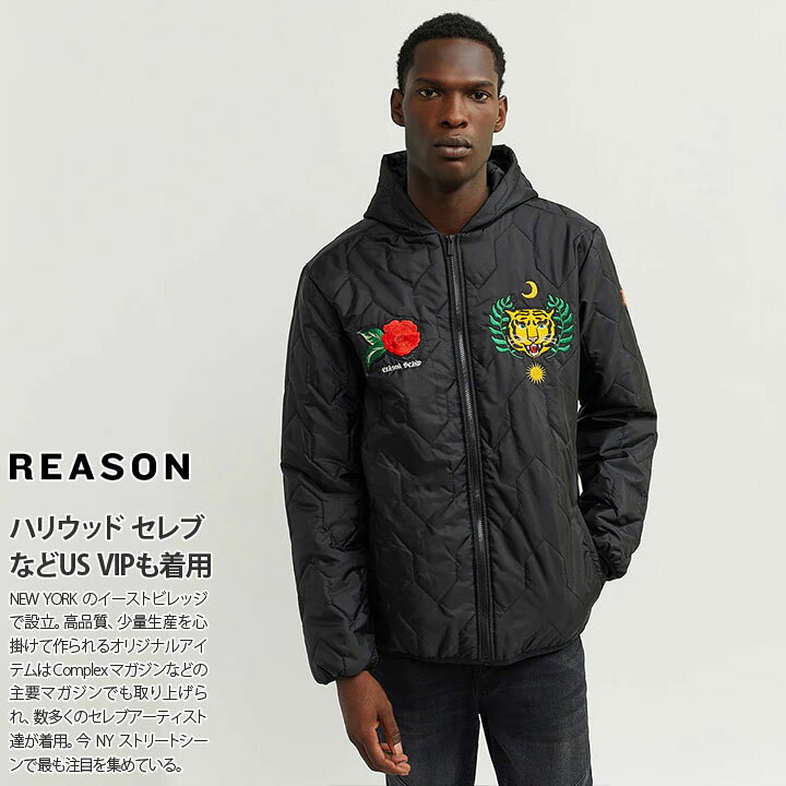 楽天市場】REASON アウター 長袖 中綿 ジャケット パーカー ブルゾン 