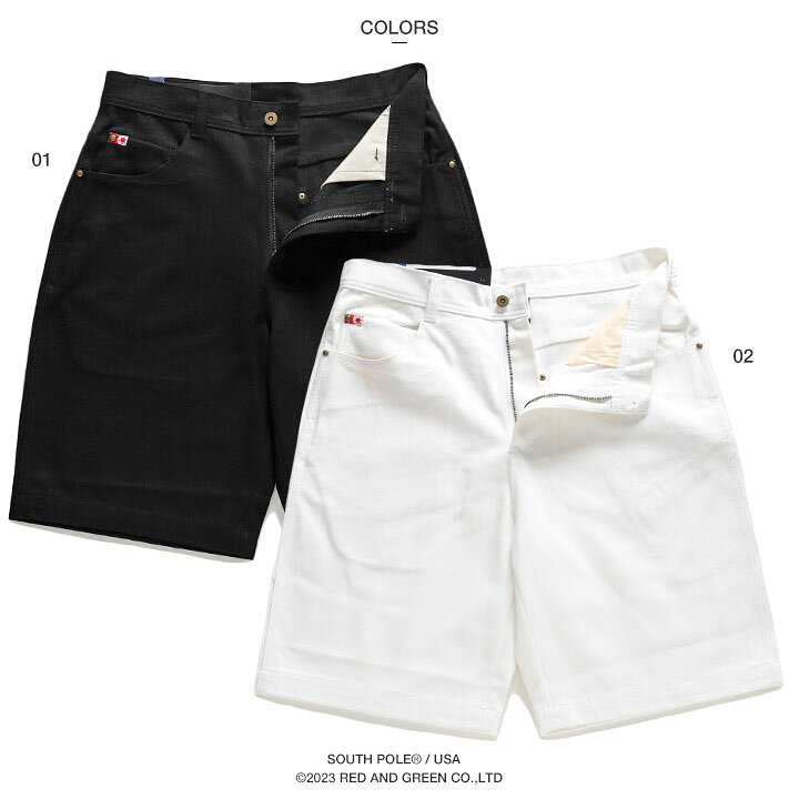 楽天市場】SOUTH POLE ハーフパンツ デニム メンズ 春夏用 黒 白 