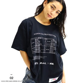 野菜中心 公式 おもしろ Tシャツ 半袖 トップス 緑 黒 グリーン 大きいサイズ メンズTシャツ 和柄 野菜 お野菜 ロゴ ヲタ映えモード 塩分早わかり表 減塩 野菜摂取の啓発 健康 健康祈願 面白い 原宿系 WB-TS-TS-020