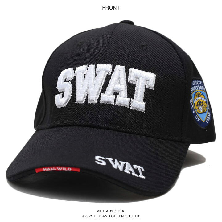 SWAT キャップ ローキャップ 春夏秋冬用 黒 零 ZERO 帽子 ボールキャップ CAP NYPD ニューヨーク市警察 ニューヨーク市警 ロゴ 刺繍 ワッペン パッチ ミリタリーキャップ かっこいい おしゃれ ZR-CA-SB-015 本格派大人のB系 XL 零 ZERO