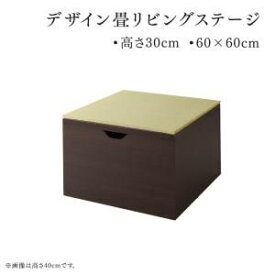 【ポイント6倍】日本製 収納付きデザイン畳リビングステージ そよ風 そよかぜ 畳ボックス収納 60×60cm ロータイプ 小上がり [H4][00]
