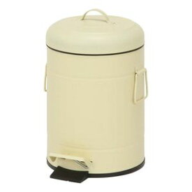 スチール ラウンドペダルペール 5L アイボリ- アイボリー （入数：6点）[09]