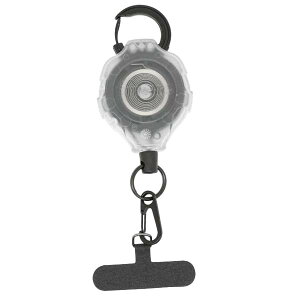 KEY-BAK �L�[�o�b�N �L�k�����h�~�X�}�z�e�U�[ �����O+�N���b�v�� �J���r�i�t ���b�N�@�\ �R�[�h�Œ�90cm �N���A RATCH-IT 0KR7-4C11[21]