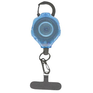 KEY-BAK �L�[�o�b�N �L�k�����h�~�X�}�z�e�U�[ �����O+�N���b�v�� �J���r�i�t ���b�N�@�\ �R�[�h�Œ�90cm �u���[ RATCH-IT 0KR7-4D11[21]