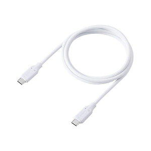 �G���R�� USB-C - USB-C�P�[�u�� USB2.0/100W/���x���m�ی�/�Ȃ߂炩 1m �z���C�g MPA-CC5PTSS10WH[21]