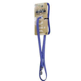 （まとめ）アンブルリード ギンガム ブルー【×3セット】 (犬用品/リード)[21]