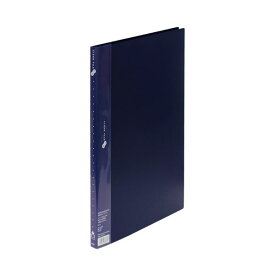 (まとめ) クリアファイル20P FC-112EL B4Sネイビー 【×5セット】[21]