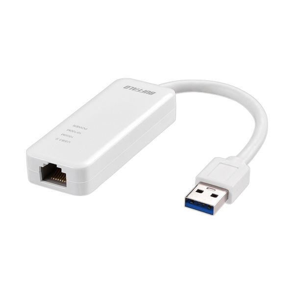 （まとめ） バッファロー Giga USB3.0対応有線LANアダプター ホワイト LUA4-U3-AGTE-WH 1個 【×5セット】[21]：本家屋