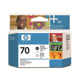 （まとめ） HP70 プリントヘッド フォトブラック／ライトグレー C9407A 1個 【×3セット】[21]