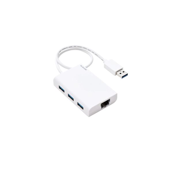 2020秋冬新作 エレコム USB3.0 ギガビットLANアダプター USBHUB付 EDC-GUA3H-W 21 新作多数