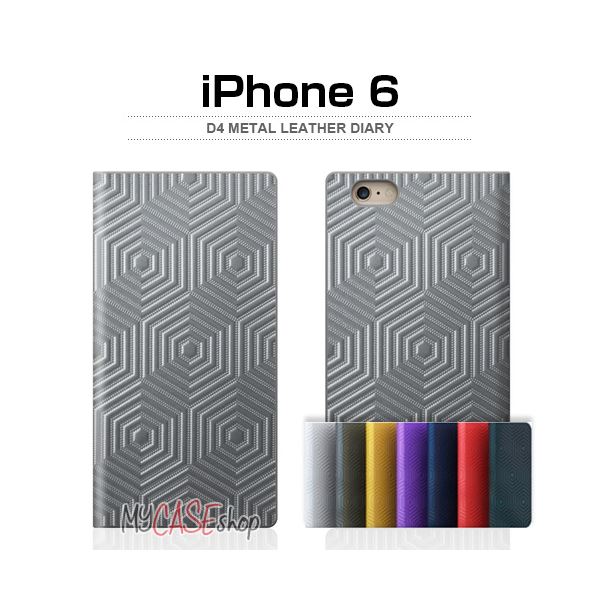 【最大400円クーポン】SLG Design iPhone6 D4 Metal Leather Diary クローム [21]