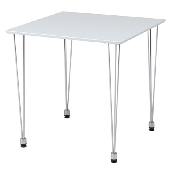 ダイニングテーブル/リビングテーブル 【ホワイト】 正方形 幅75cm スチールフレーム 〔インテリア家具 什器〕【代引不可】[21] | 本家屋