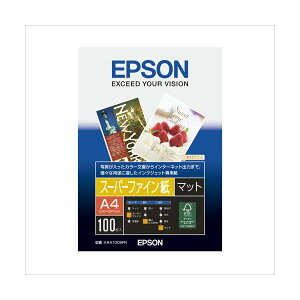 （まとめ） エプソン EPSON純正プリンタ用紙 スーパーファイン紙（マット紙） KA4100SFR 100枚入 【×3セット】[21]