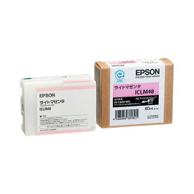 (まとめ) エプソン EPSON PX-P／K3インクカートリッジ ライトマゼンタ 80ml ICLM48 1個 【×10セット】 [21]