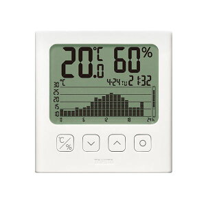 グラフ付きデジタル温湿度計 TT-581-WH 【代引不可】 [21]