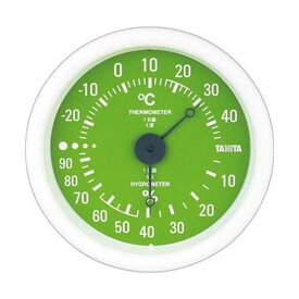 （まとめ）タニタ アナログ温湿度計 グリーンTT-515-GR 1個【×10セット】 [21]