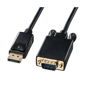 �T�����T�v���C DisplayPort-VGA�ϊ��P�[�u�� �u���b�N 1m KC-DPVA10 1�{[21]