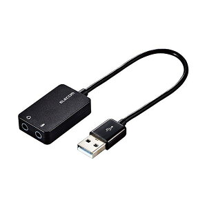 GR I[fBIϊA_v^ USB-3.5mm I[fBIo }CN P[ut 15cm ubN USB-AADC02BK[21]