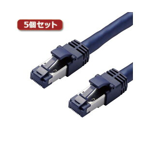 �y5�Z�b�g�z �G���R�� LAN�P�[�u��/CAT8/�ܐ܂�h�~/2m/�u���[���^���b�N LD-OCTT/BM20X5[21]
