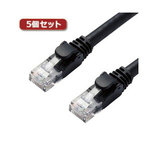 �y5�Z�b�g�z �G���R�� LAN�P�[�u��/CAT6A/�X�^���_�[�h/10m/�u���b�N LD-GPA/BK10X5[21]
