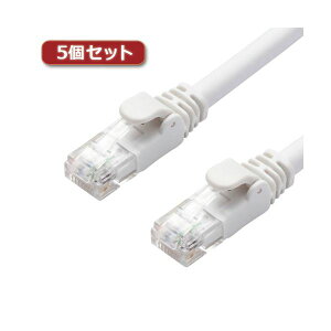 �y5�Z�b�g�z �G���R�� LAN�P�[�u��/CAT6A/�X�^���_�[�h/10m/�z���C�g LD-GPA/WH10X5[21]