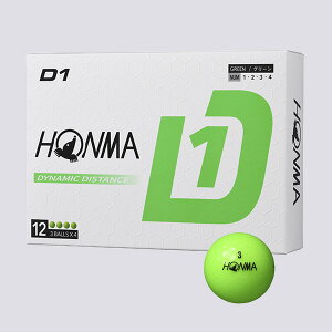 �{�ԃS���t �{�[�� D1 2024�N���f�� �_�[�X�P�� 12������ �z���C�g �C�G���[ �I�����W �O���[�� �}���`�J���[ HONMA GOLF BALL �f�B�[���� �f�B�X�^���X�n