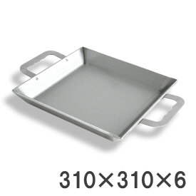 鍛冶屋謹製 本格調理用 鉄鍋 310×310×46mm 日本製 (アウトドア キャンプ バーベキュー BBQ)