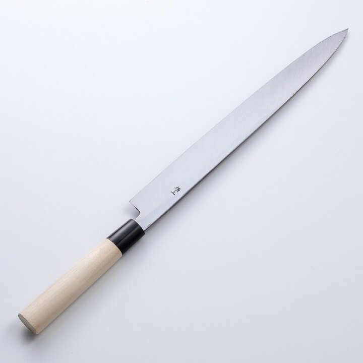 楽天市場】堺元兼 柳刃包丁 片刃 330mm 白紙2号水牛柄 木鞘付 極上品 