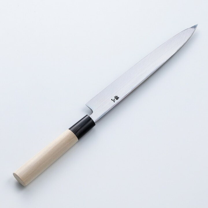 楽天市場】堺元兼 柳刃包丁 片刃 210mm 白紙2号 水牛柄 木鞘付 堺元兼  