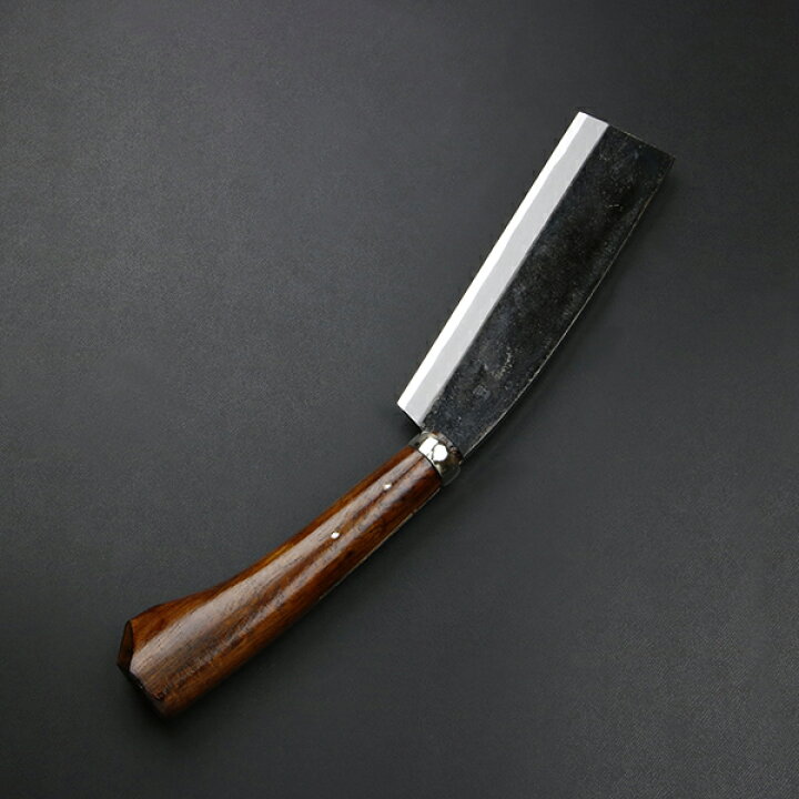 楽天市場】東周作 最高級 黒打 腰鉈 両刃180mm白紙鋼 ウォルナット鞘 