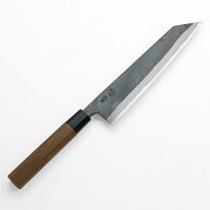 元兼 切付型 和牛刀 210mm 両刃 青紙1号 割込み 黒打ち仕上げ 八角クルミ柄 土佐打ち刃物 極上品（牛刀 …