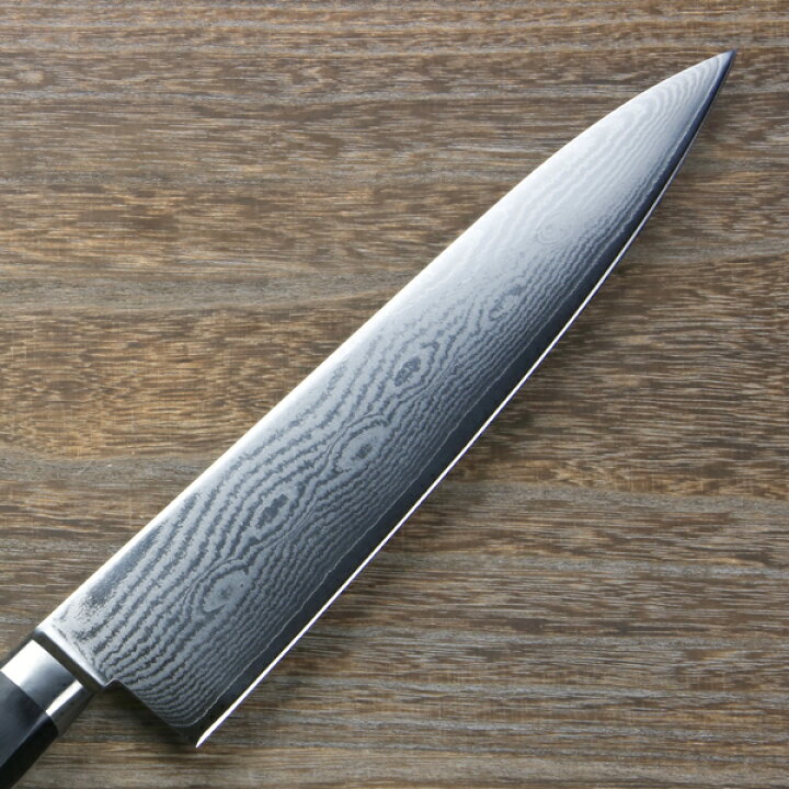 楽天市場】牛刀 両刃 240mm V金10号 ステンレス ダマスカス模様 共口金 