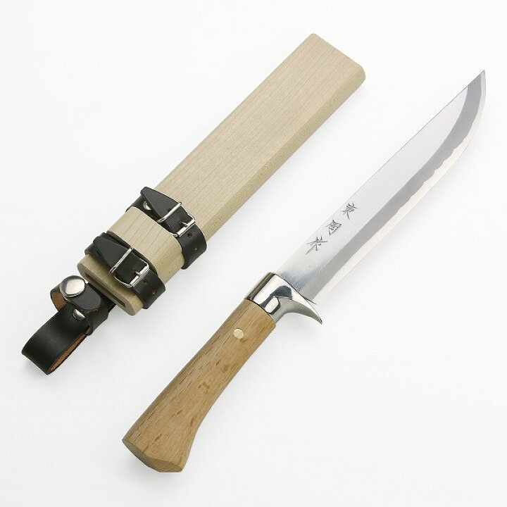 楽天市場】東周作 狩猟用 剣鉈 6寸 180mm 青紙鋼 磨き仕上げ 鞘付き  