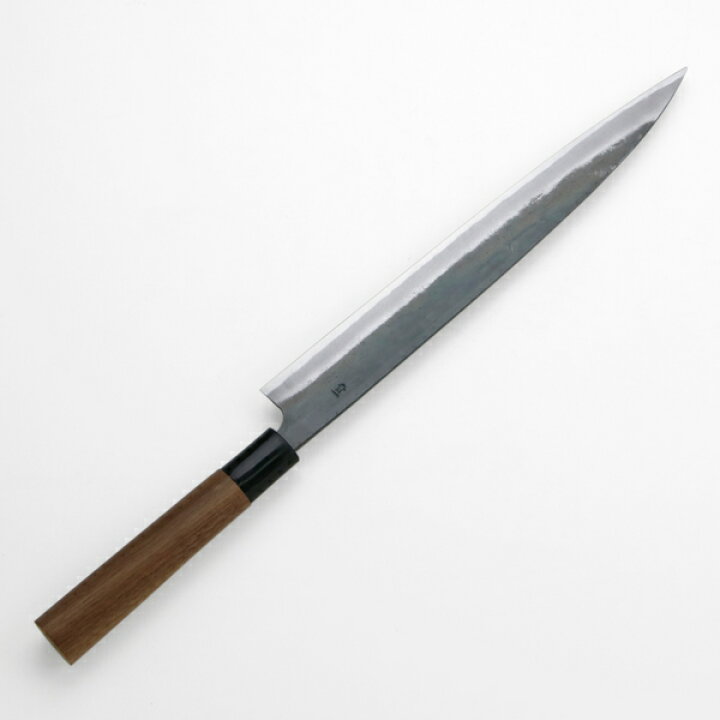 楽天市場】元兼 柳刃包丁 270mm 両刃 青紙1号 割込み 黒打ち 