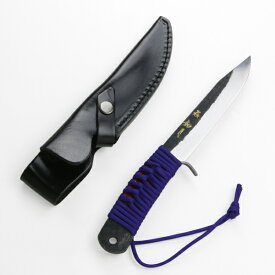 日本製 ナイフ 青紙鋼 如月135mm 本革ケース付 両刃剣鉈 キャンプ キャンプギア ブッシュクラフト