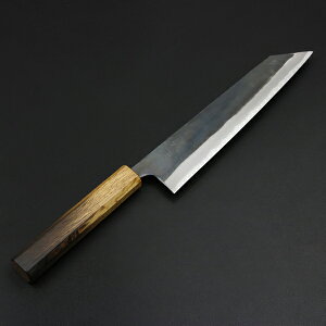 元兼 切付型 和牛刀 210mm 両刃 青紙スーパー 割込み 黒打ち仕上げ 焼き漆柄 土佐打ち刃物 極上品(和包丁 家庭用包丁 黒打ち包丁 鍛造 日本製 誕生日 母の日 プレゼント 退職祝い)