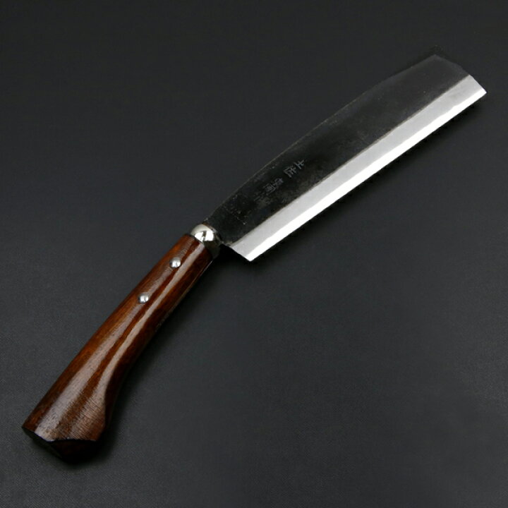 楽天市場】東周作 最高級 黒打 腰鉈 両刃210mm白紙鋼 ウォルナット鞘 