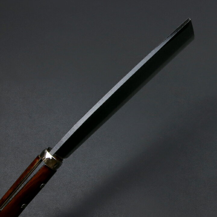 楽天市場】東周作 最高級 黒打 腰鉈 両刃210mm白紙鋼 ウォルナット鞘 