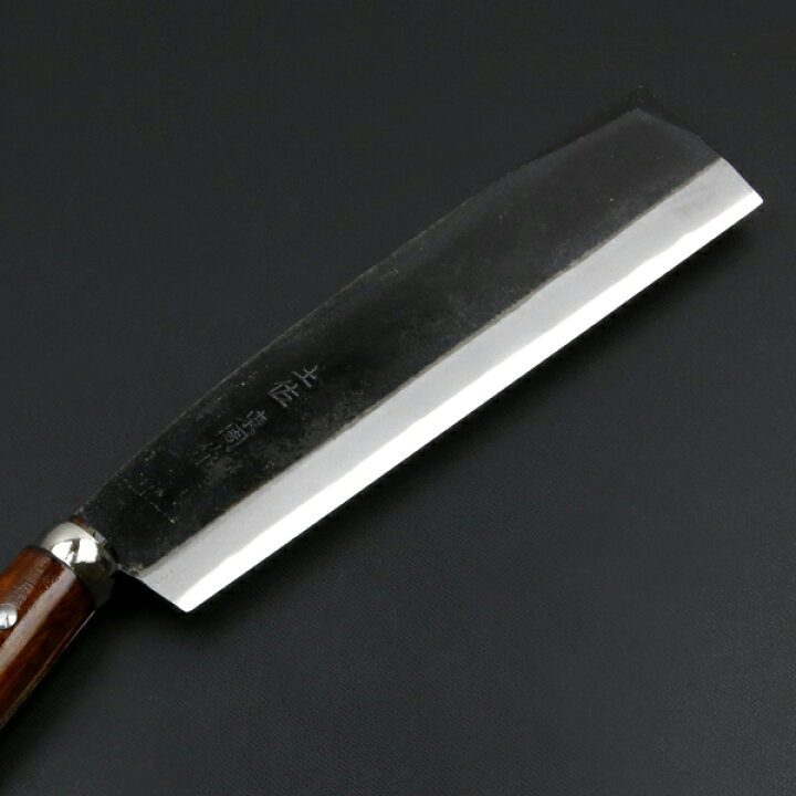 楽天市場】東周作 最高級 黒打 腰鉈 両刃210mm白紙鋼 ウォルナット鞘 