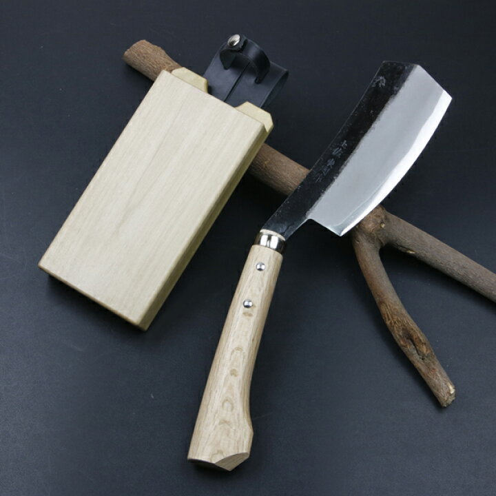 楽天市場】東周作 極上 枝打鉈 キリン型500g青紙鋼 鞘付き(ナタ 手斧 